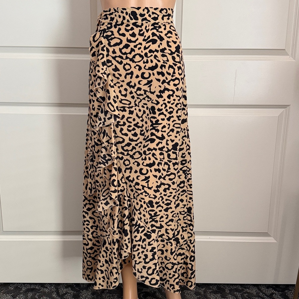 Cheetah Wrap Maxi HAUTE ROGUE | High Low Full Skirt - Picture 8 of 14